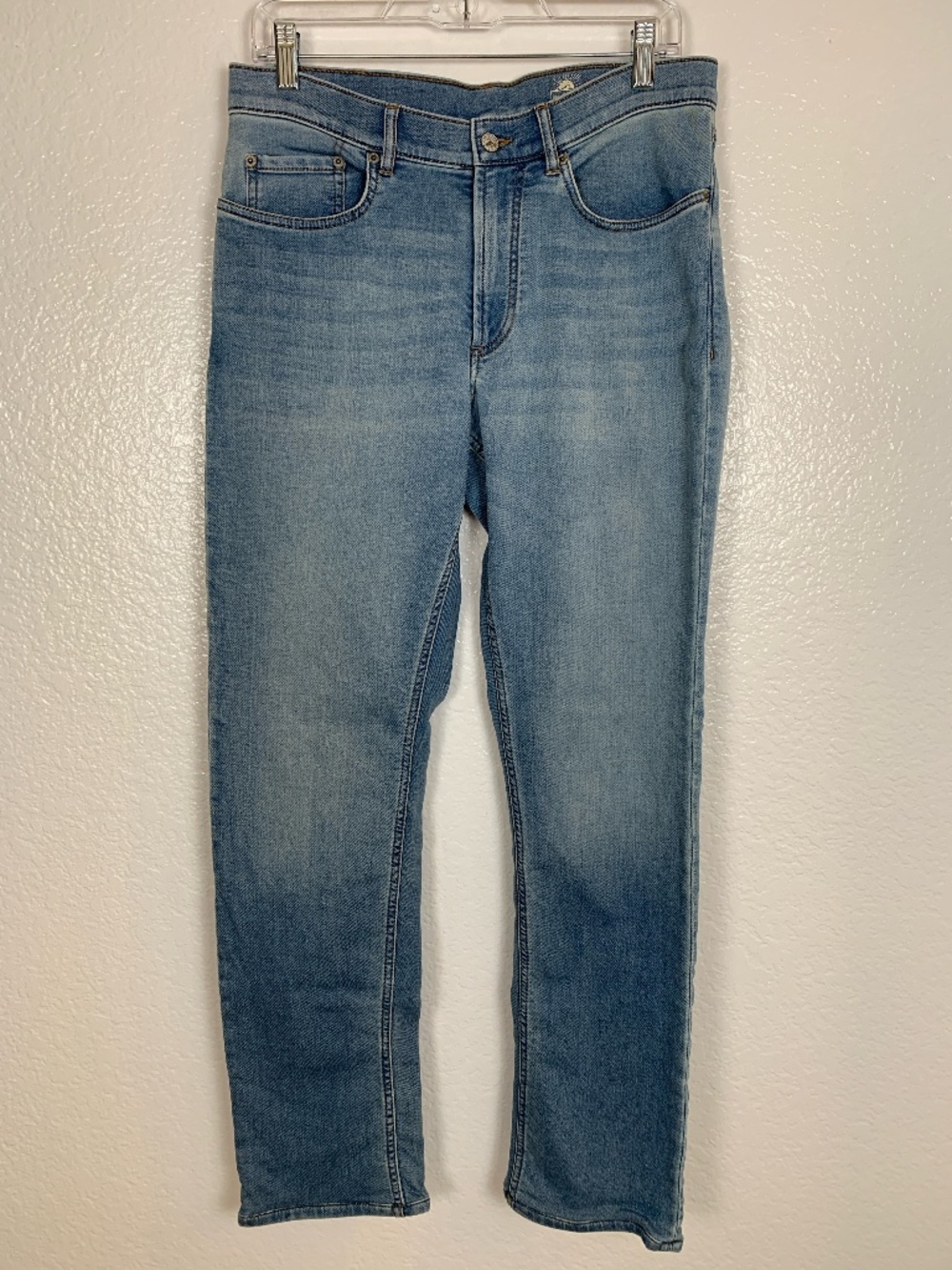 Faherty Stretch Terry 5 Pocket Jean Mens 30 X 29 Easton Light Wash MBC0025-EST